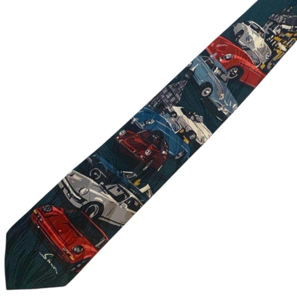 VTG 💯% Silk Retro Car Collector Graphic Novelty Men’s Neck Tie